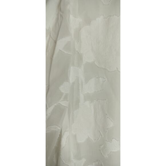 4299) Dorothy Perkins White Open Front Sheer Flowy Chiffon Top 3/4 Sleeves Small - Picture 5 of 7